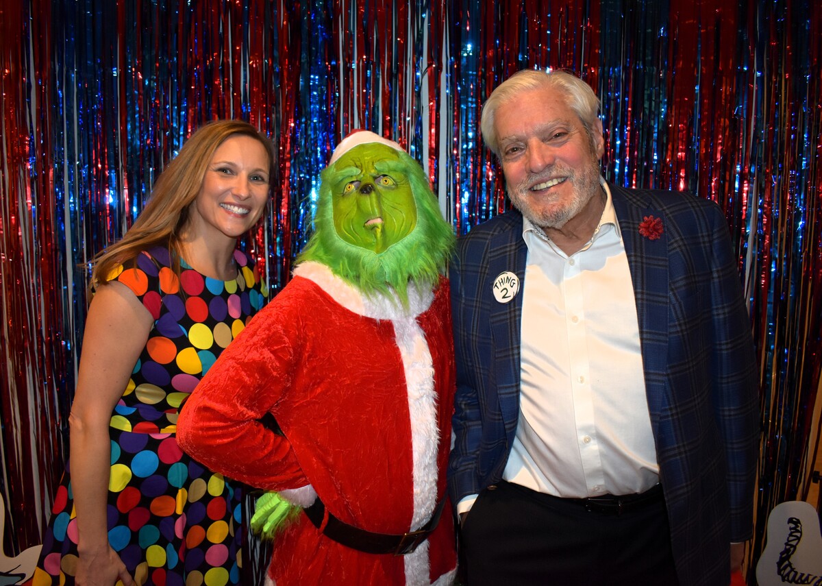 Emily Peterson and Alan Piker with The Grinch